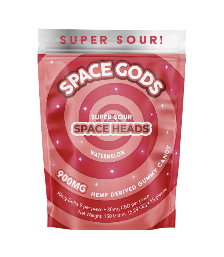 Space Gods Gummies 900mg Delta-9 & CBD 15ct / Super Sour Watermelon